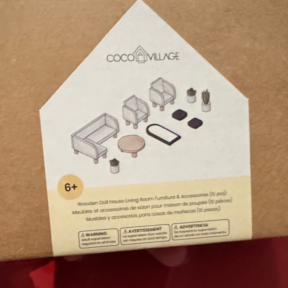 Coco Village Wooden Doll House Furniture Set